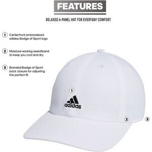 NWT Adidas Women's Saturday 2.0 White Running Hat